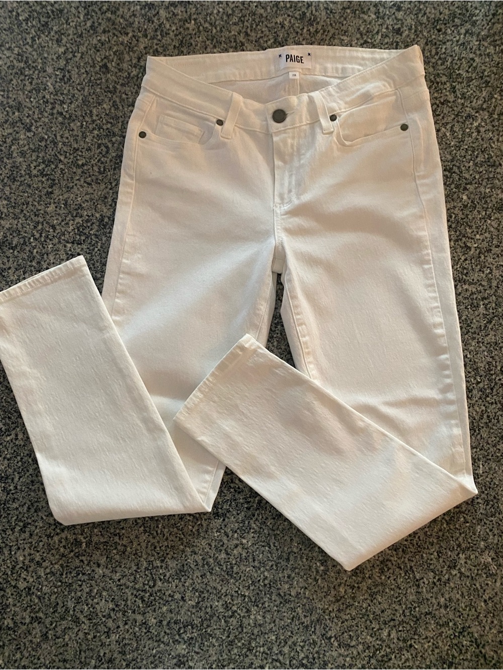 PAIGE White Kylie Crop Jeans Excellent Condition